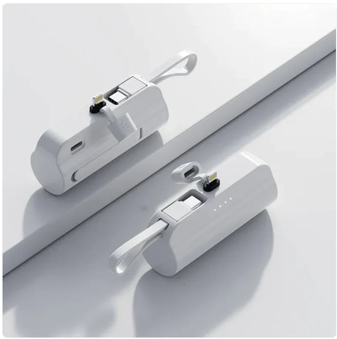 Portable Charger with Built-In Cable