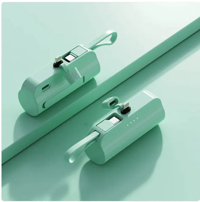 Portable Charger with Built-In Cable