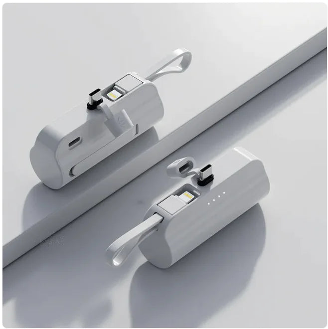 Portable Charger with Built-In Cable
