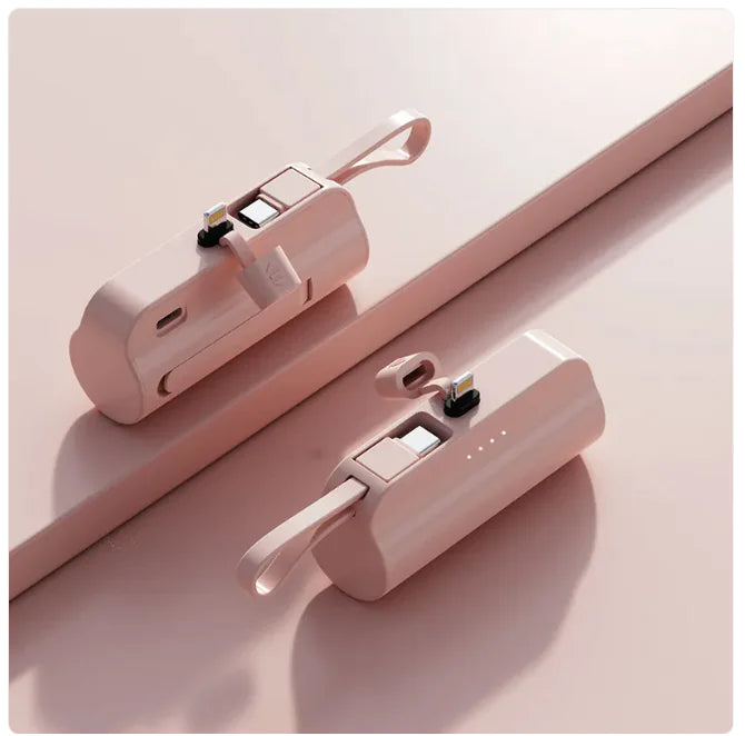 Portable Charger with Built-In Cable